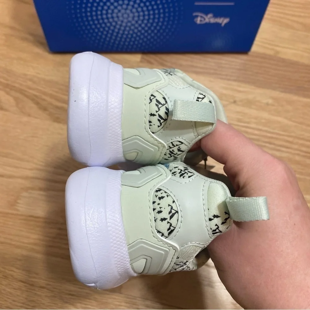 Adidas Disney Sneakers Flex Sz 12 Kids Boys Green Black White Mickey Mouse Pluto
